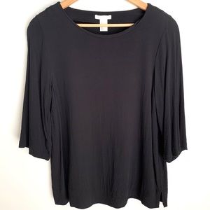 H&M black 3/4 sleeve shirt